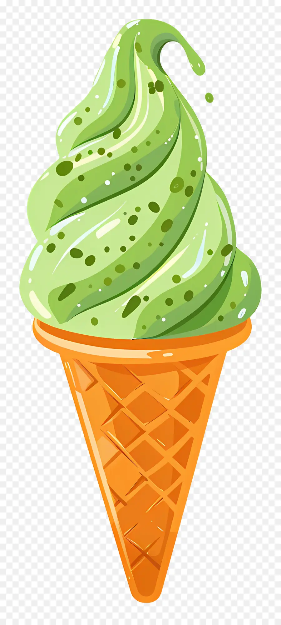 Es Krim Matcha，Kerucut Es Krim PNG