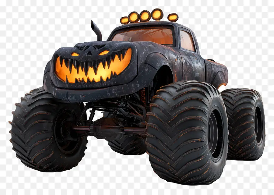 Truk Monster Halloween，Truk Monster Hitam PNG