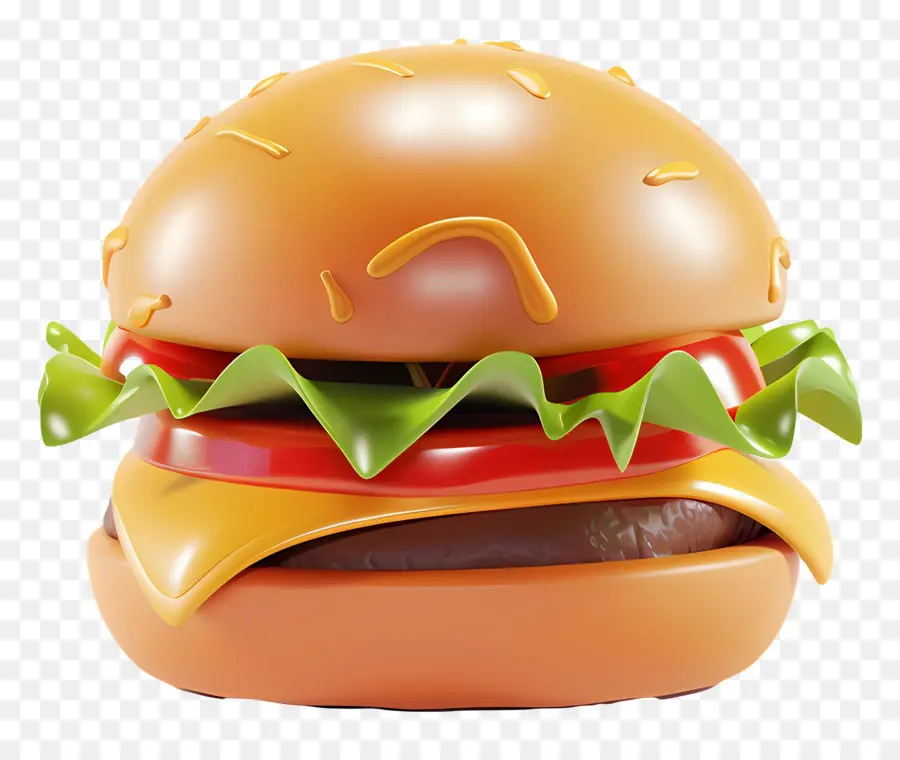 Burger Biasa，Burger Keju Ganda PNG