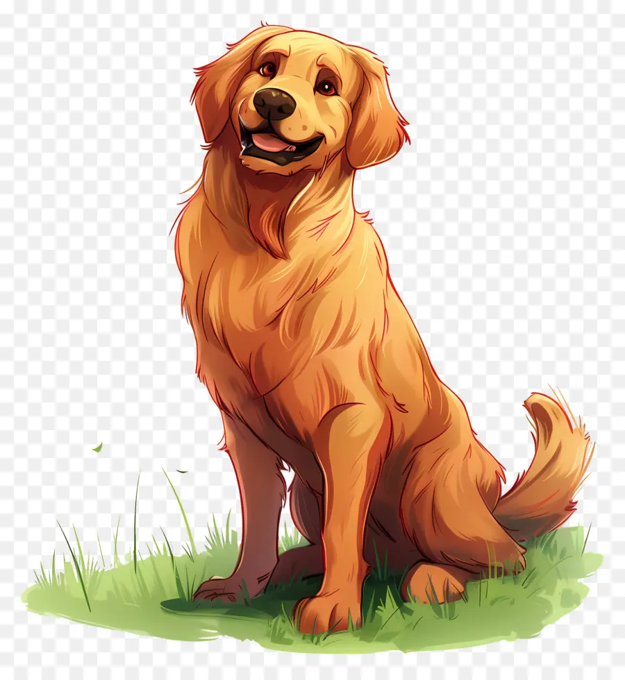 Anjing Golden Retriever，Anjing PNG