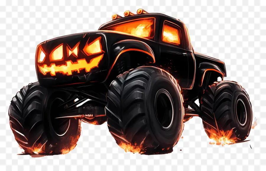 Truk Monster Halloween，Truk Monster Hitam PNG