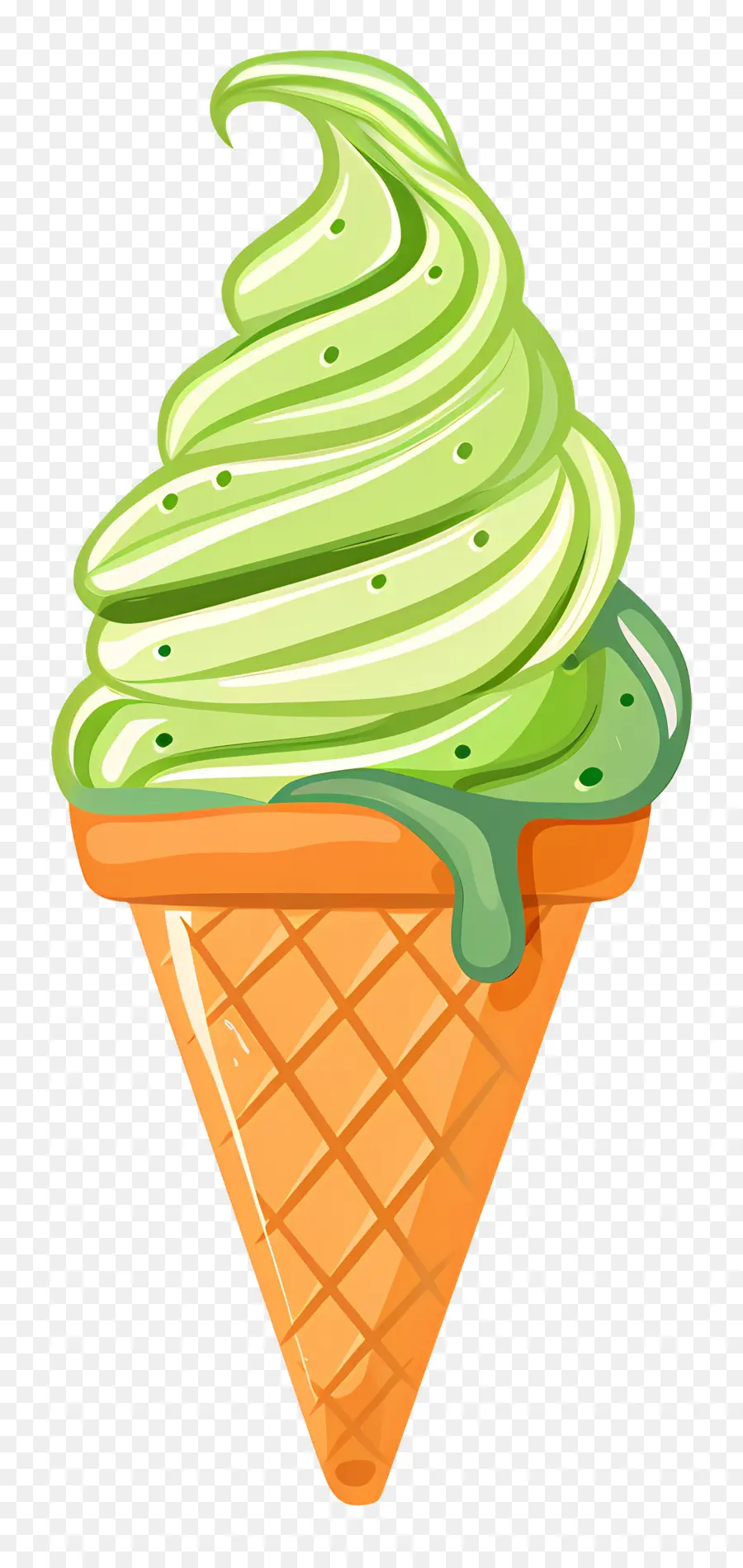 Es Krim Matcha，Kerucut Es Krim PNG