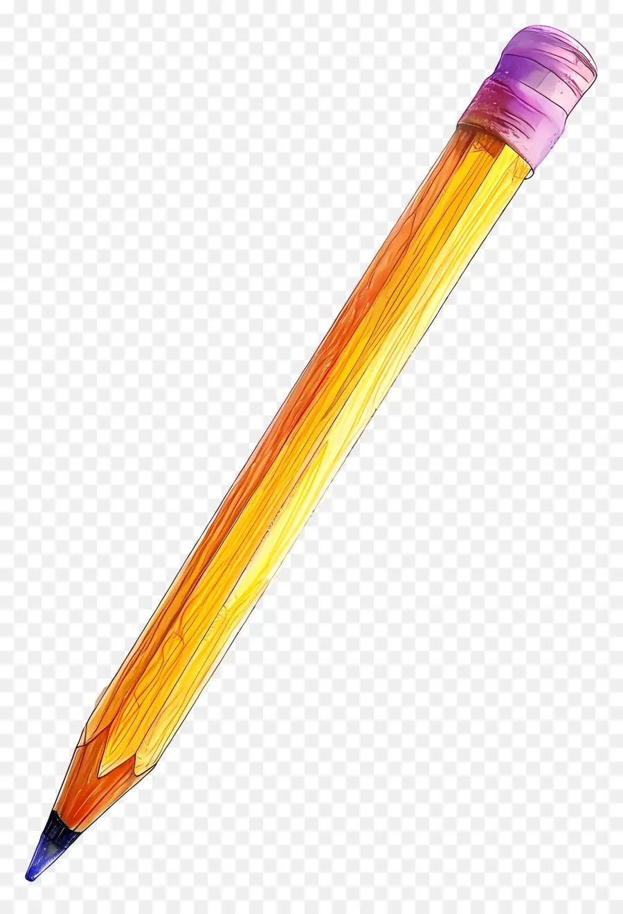 Pensil Berwarna，Pensil Kuning PNG