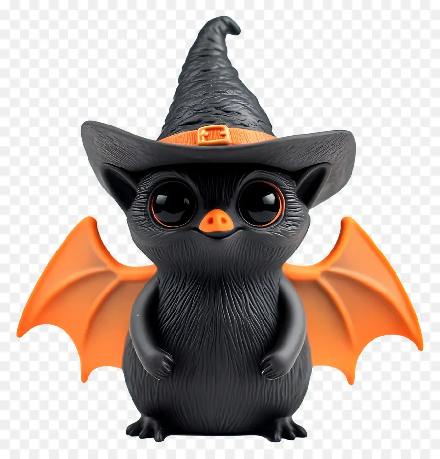 Kelelawar Halloween，Kelelawar Lucu Dengan Topi Penyihir PNG