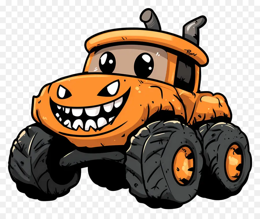 Truk Monster Halloween，Truk Labu PNG