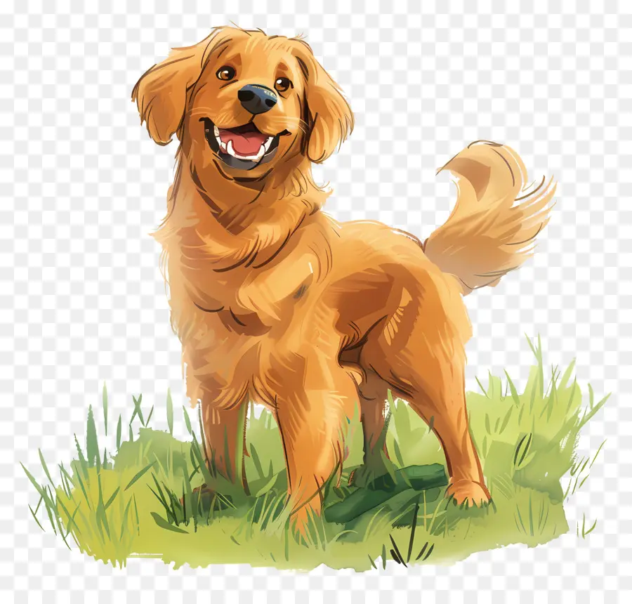 Anjing Golden Retriever，Anjing PNG