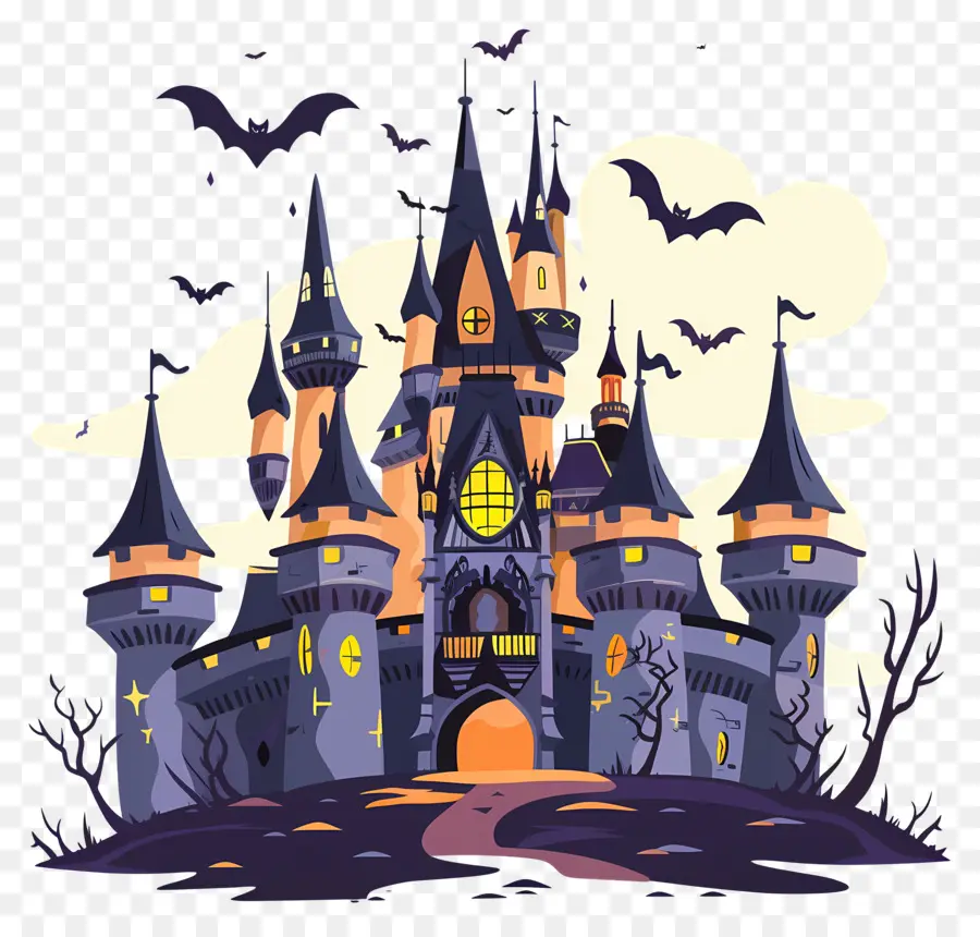 Kastil Disney Halloween，Rumah Berhantu PNG