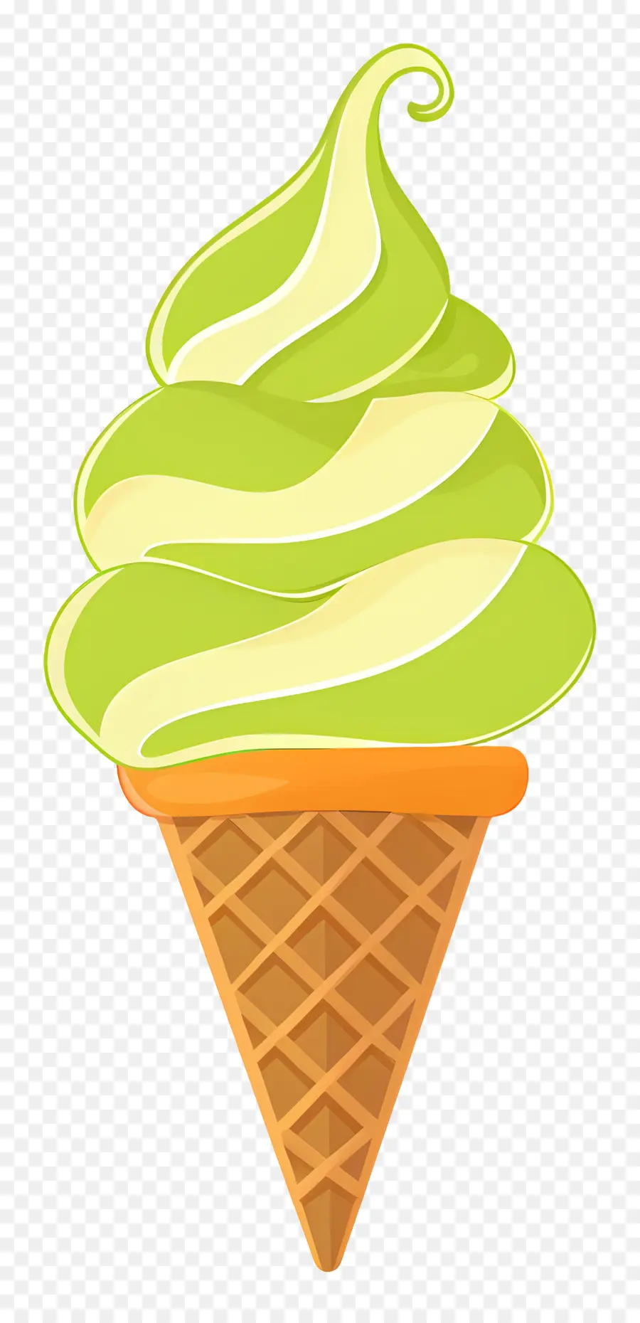 Es Krim Matcha，Kerucut Es Krim PNG