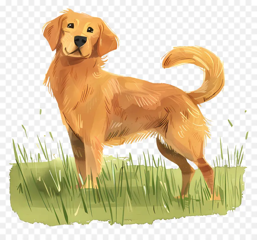 Anjing Golden Retriever，Anjing PNG