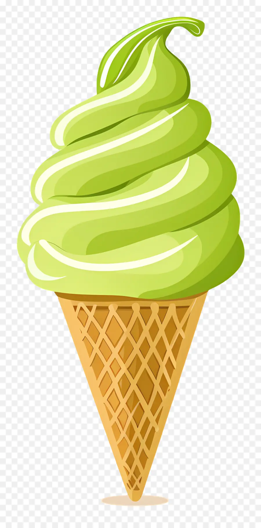 Es Krim Matcha，Kerucut Es Krim PNG