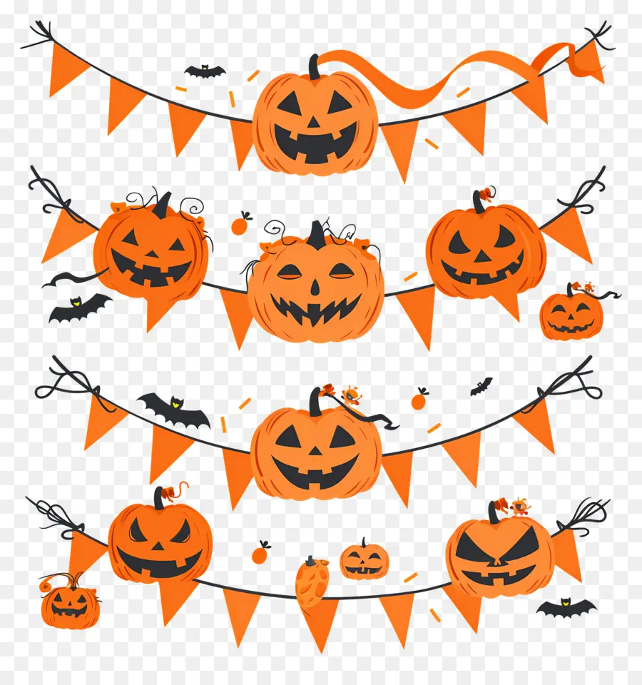 Karangan Bunga Halloween，Dekorasi Halloween PNG