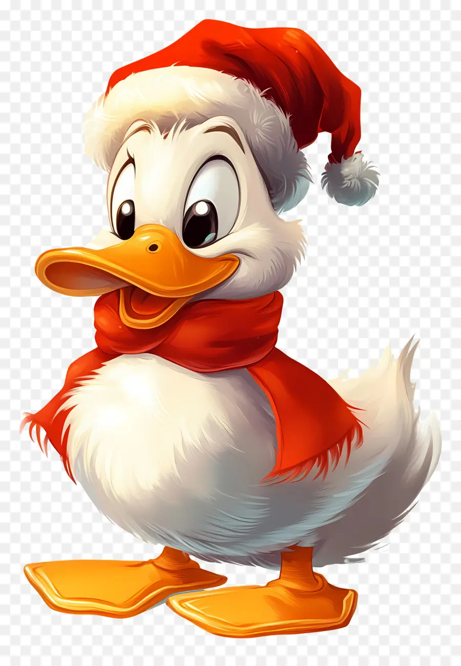 Bebek Natal，Bebek Dengan Syal PNG