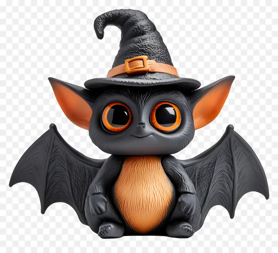 Kelelawar Halloween，Kelelawar Lucu Dengan Topi Penyihir PNG