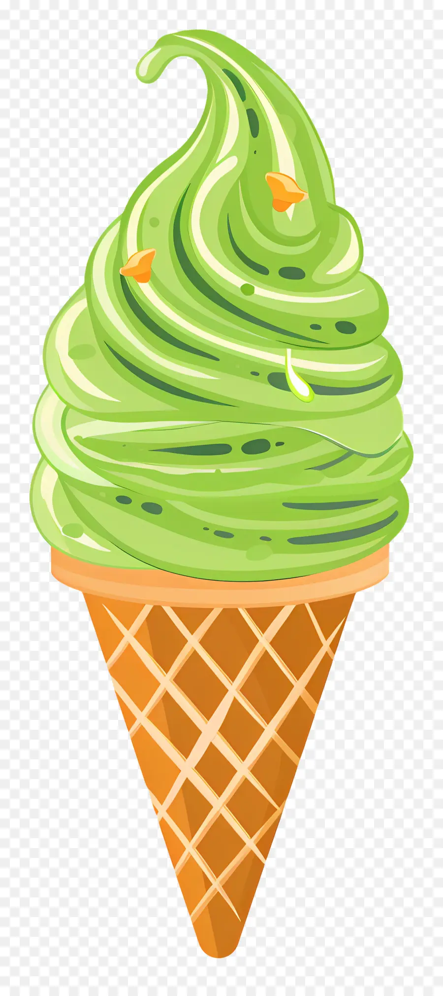 Es Krim Matcha，Kerucut Es Krim PNG