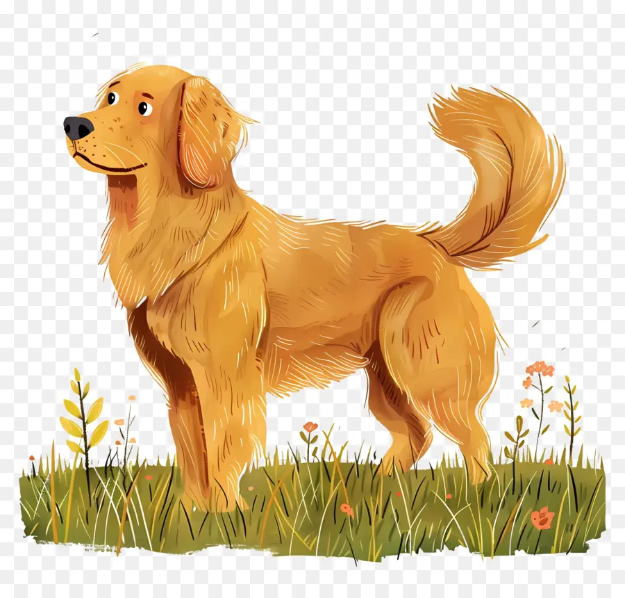 Anjing Golden Retriever，Anjing PNG