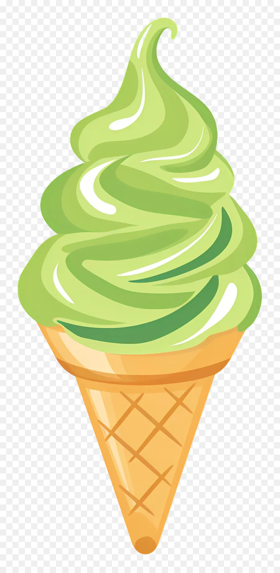 Es Krim Matcha，Kerucut Es Krim PNG