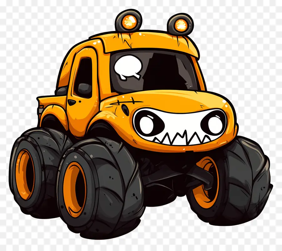 Truk Monster Halloween，Truk Monster Kartun PNG