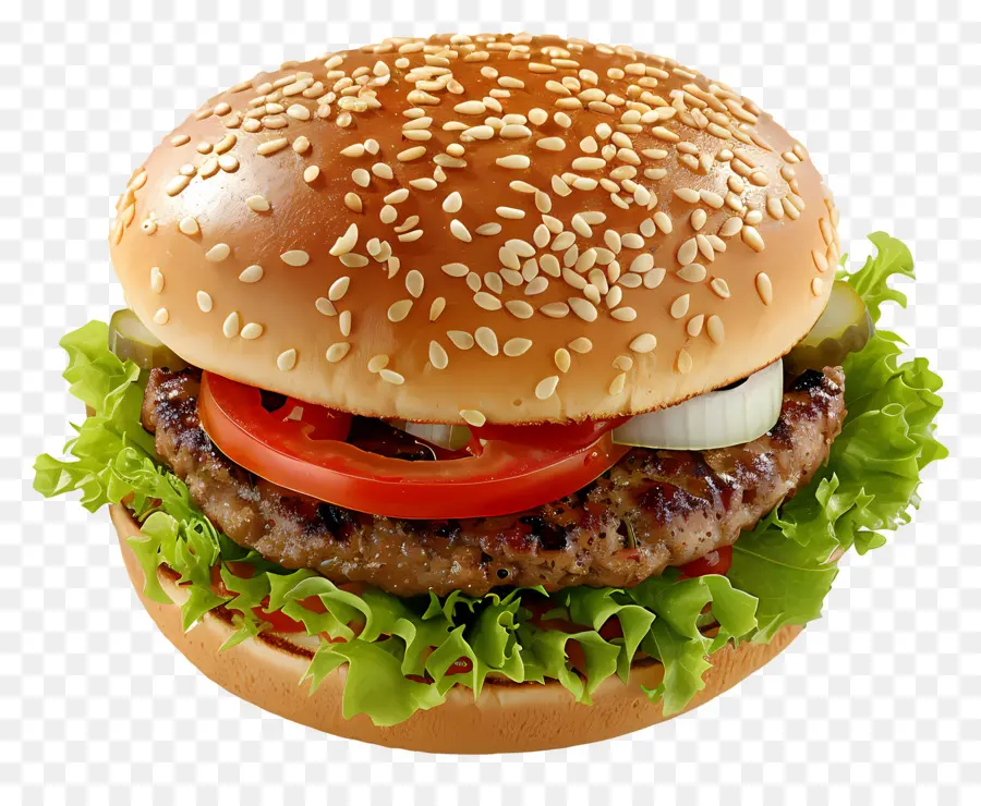 Burger Biasa，Burgernya PNG