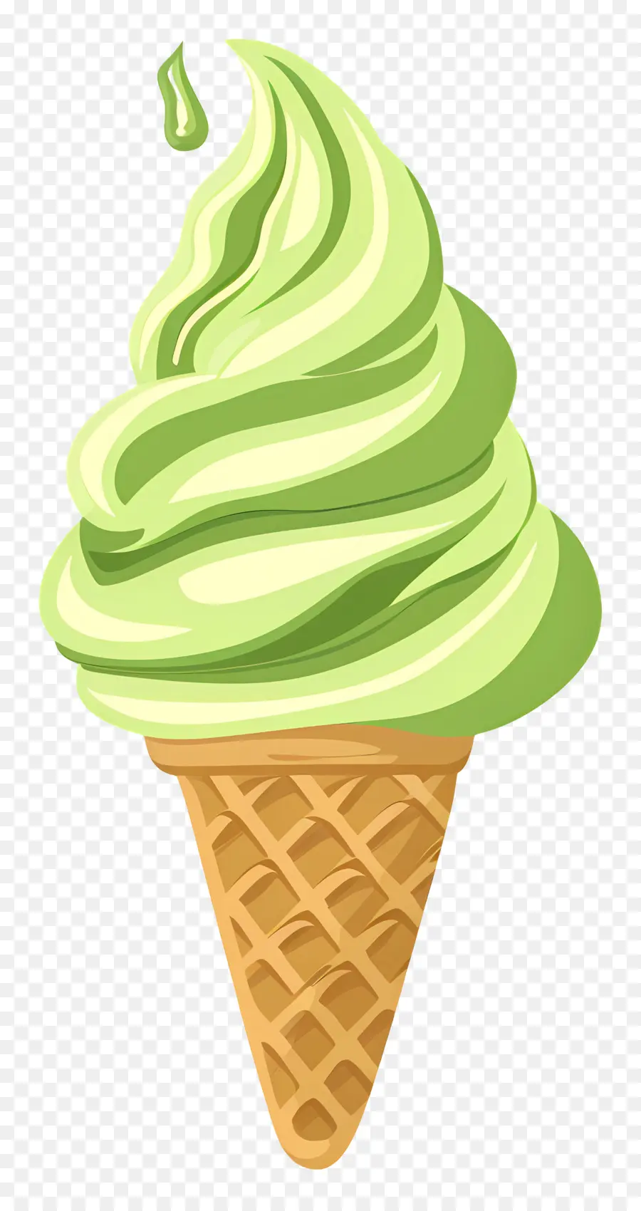 Es Krim Matcha，Kerucut Es Krim PNG