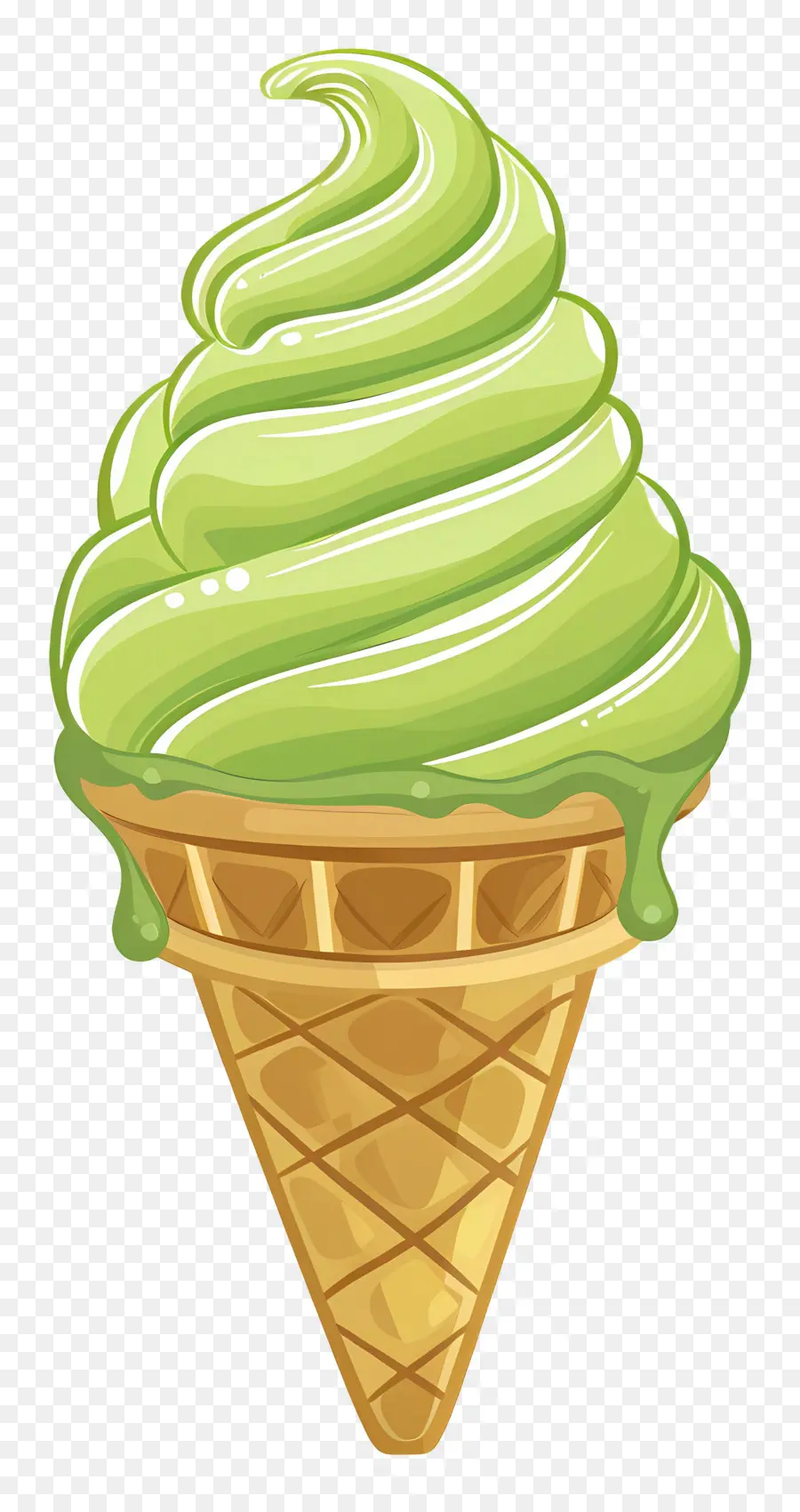 Es Krim Matcha，Kerucut Es Krim PNG