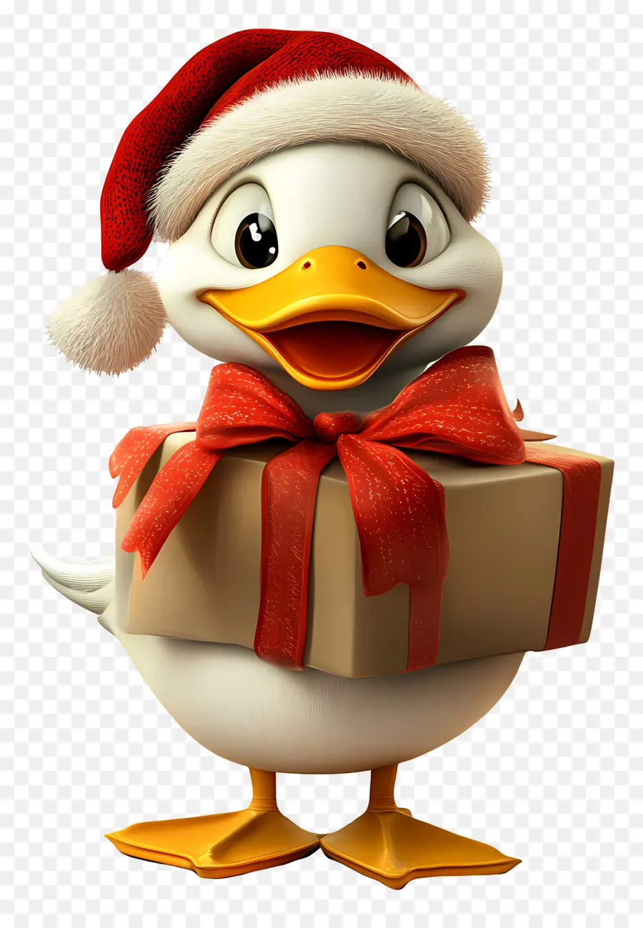 Bebek Natal，Bebek Dengan Hadiah PNG