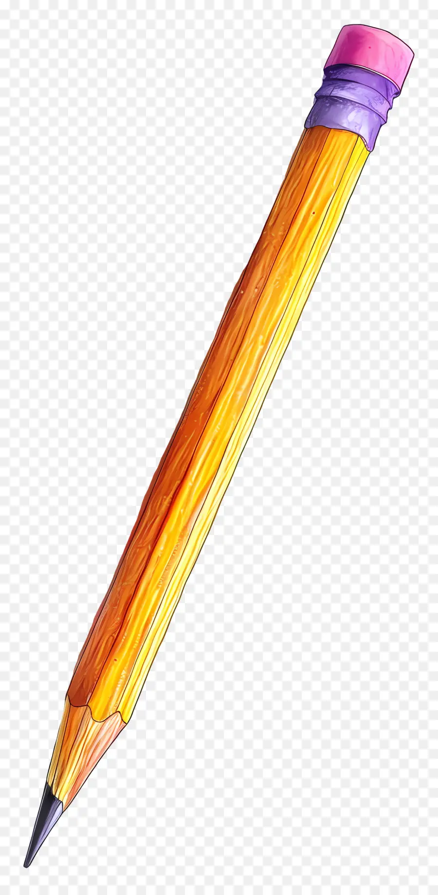 Pensil Berwarna，Pensil Kuning PNG