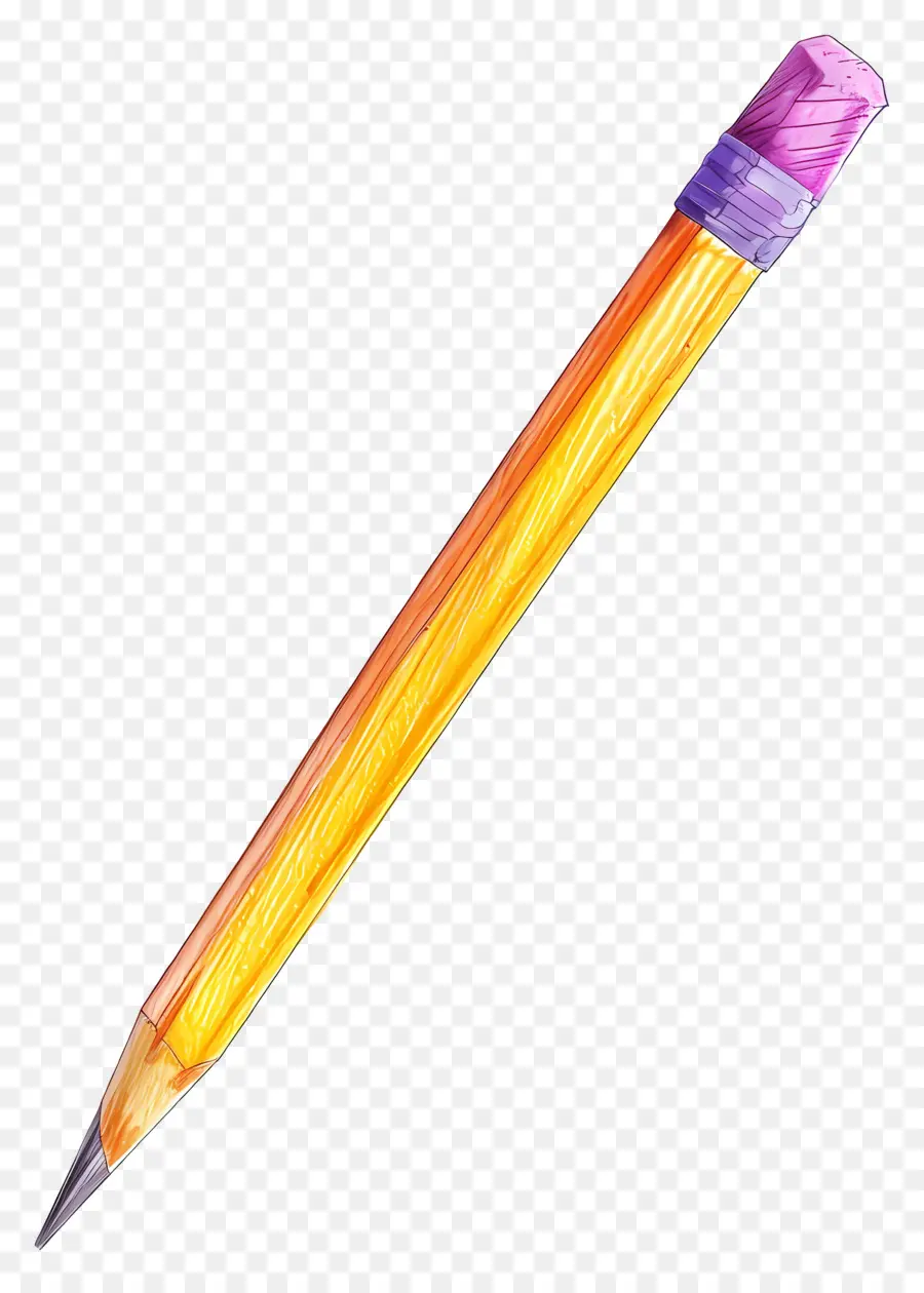 Pensil Berwarna，Pensil Kuning PNG