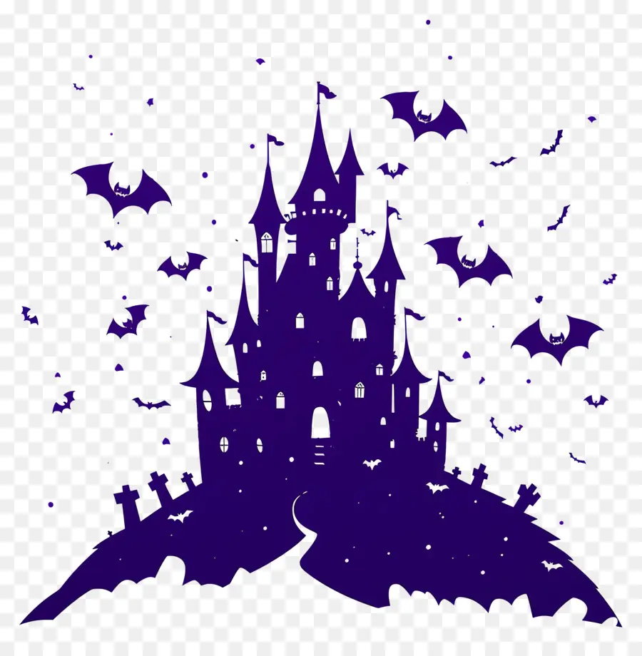 Kastil Disney Halloween，Kastil Berhantu PNG