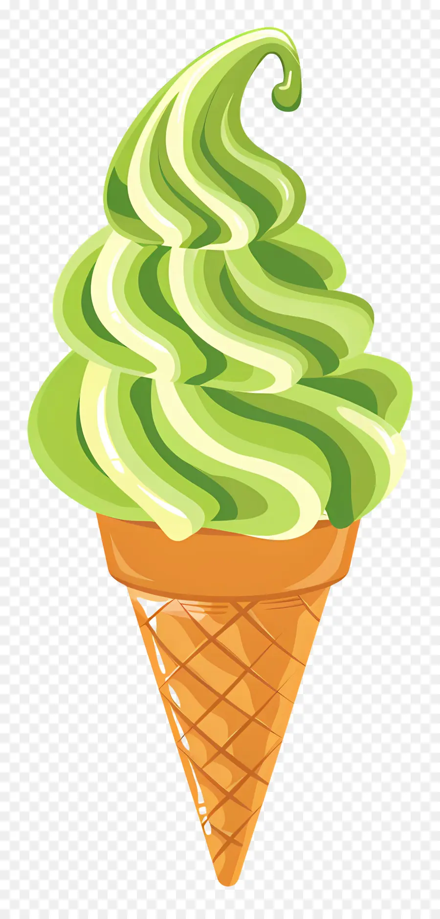 Es Krim Matcha，Kerucut Es Krim PNG