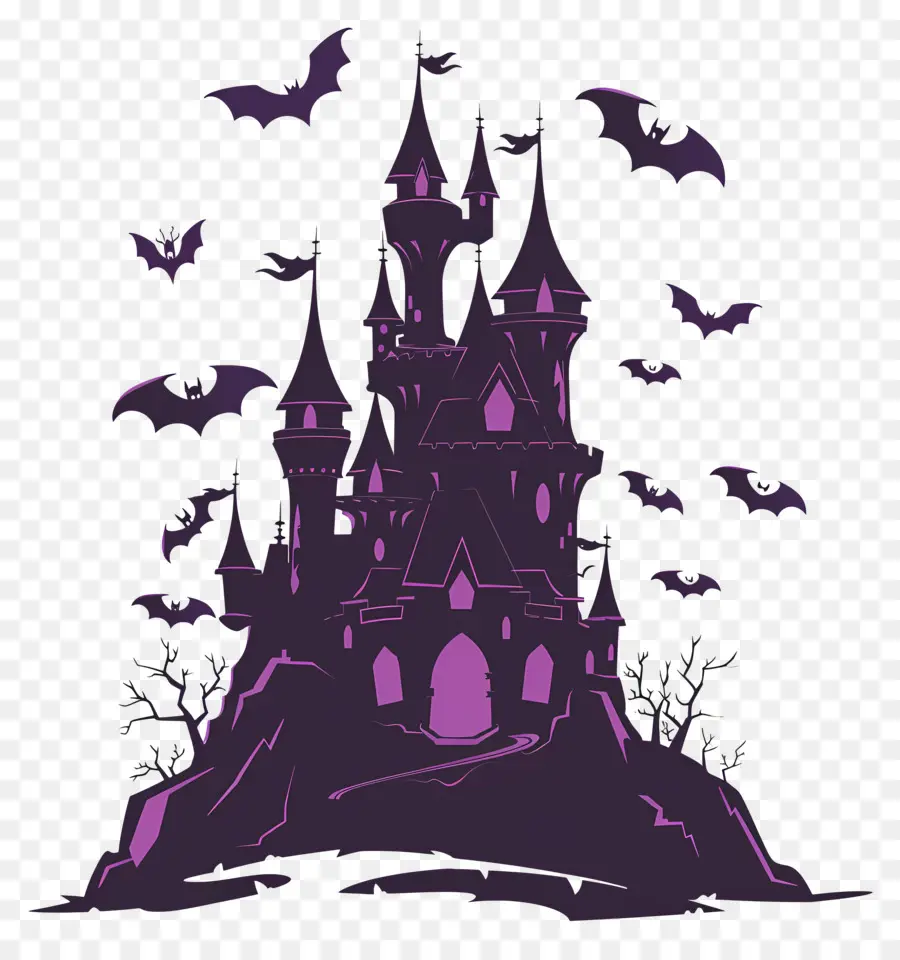 Kastil Disney Halloween，Kastil Berhantu PNG