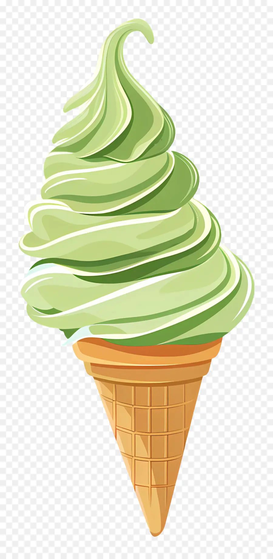 Es Krim Matcha，Kerucut Es Krim PNG