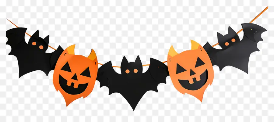 Karangan Bunga Halloween，Kelelawar Halloween PNG