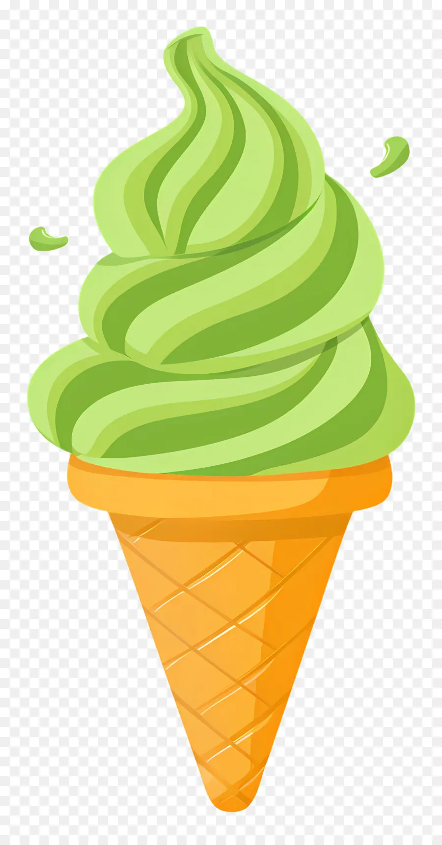 Es Krim Matcha，Kerucut Es Krim PNG