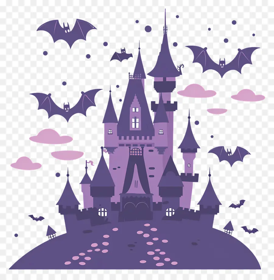 Kastil Disney Halloween，Kastil Berhantu PNG