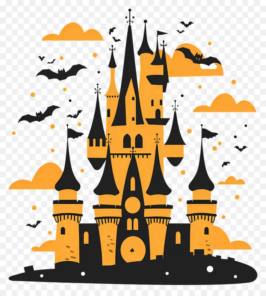 Kastil Disney Halloween，Kastil Berhantu PNG