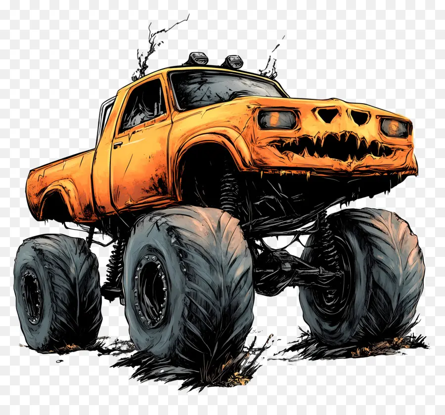 Truk Monster Halloween，Truk Monster PNG