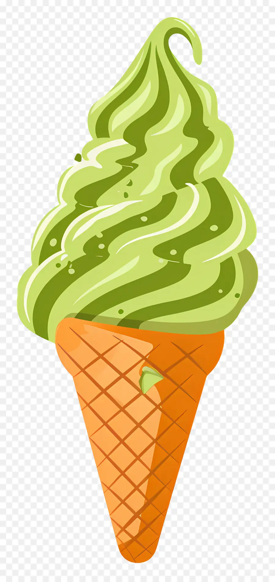 Es Krim Matcha，Kerucut Es Krim PNG