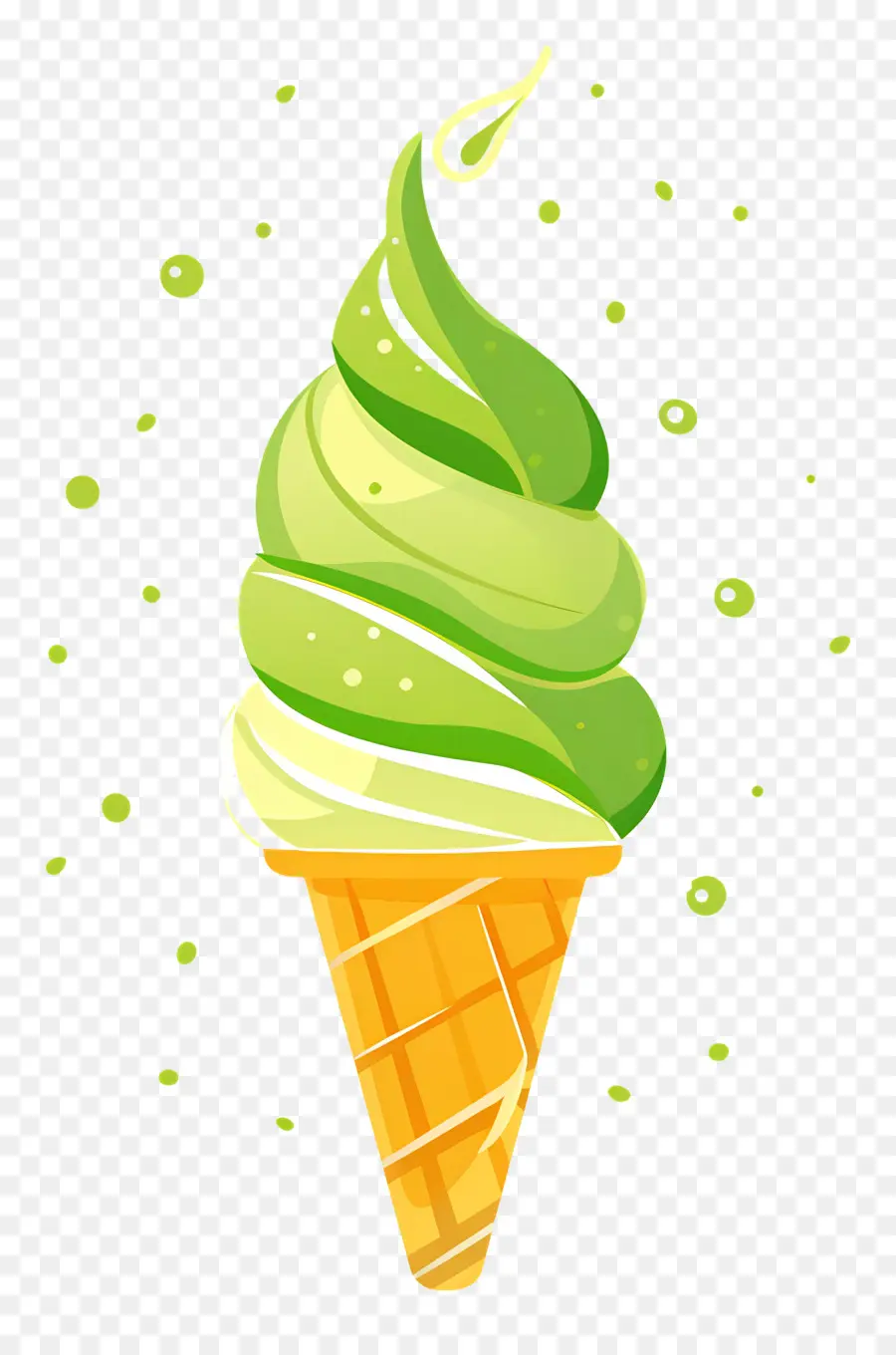 Es Krim Matcha，Kerucut Es Krim PNG