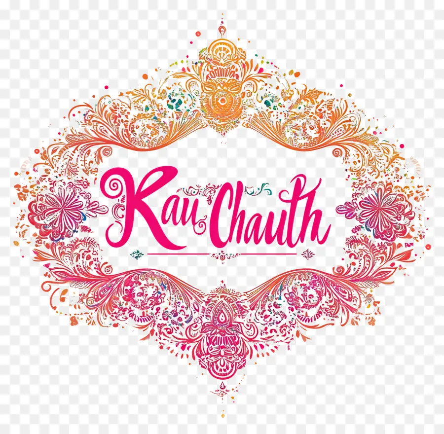 Karva Chauth，Desain Teks Karva Chauth PNG