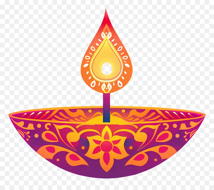 Diwali Diya，Diya Dekoratif PNG