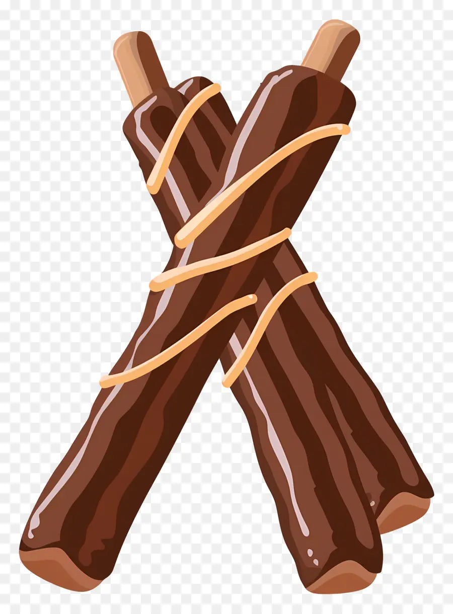 Stik Coklat，Stik Coklat Dengan Gerimis PNG