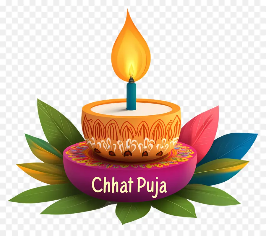 Selamat Chhat Puja，Menyalakan Lilin PNG