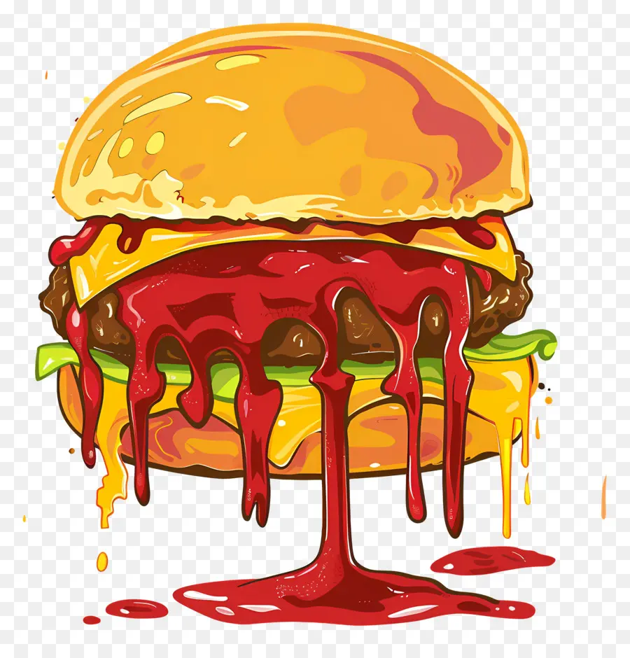 Burger Berair，Burger Keju PNG