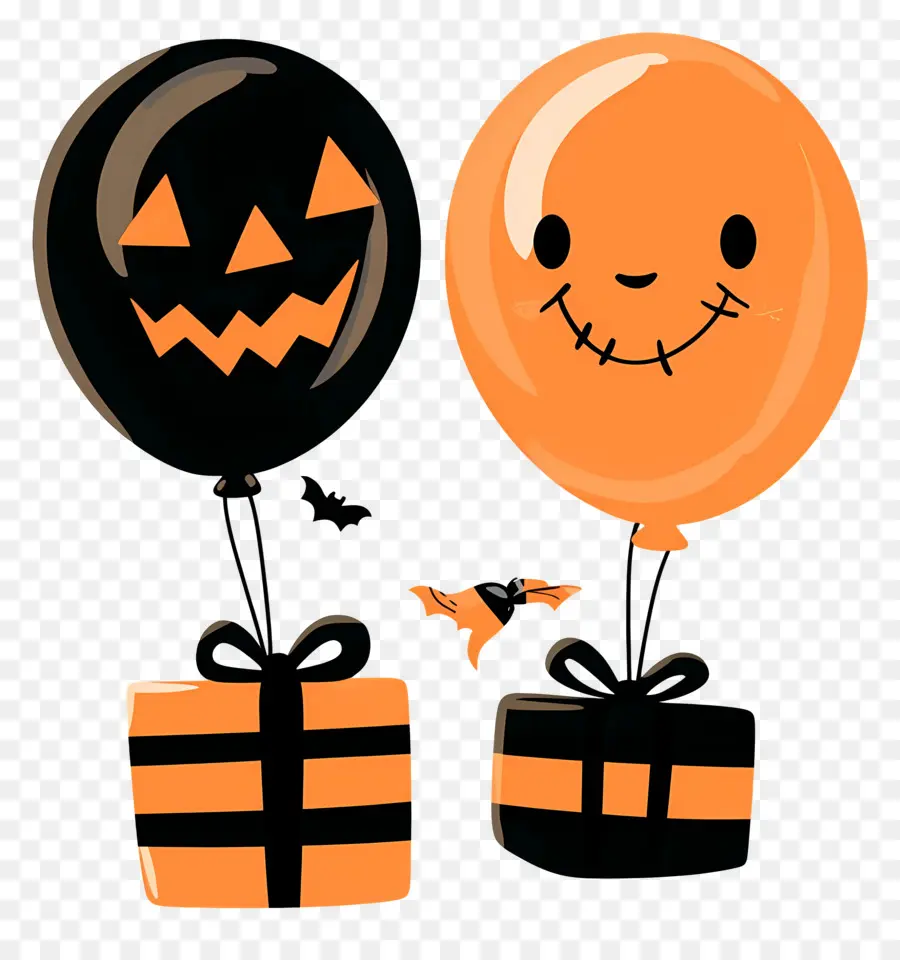 Balon Halloween，Hadiah PNG