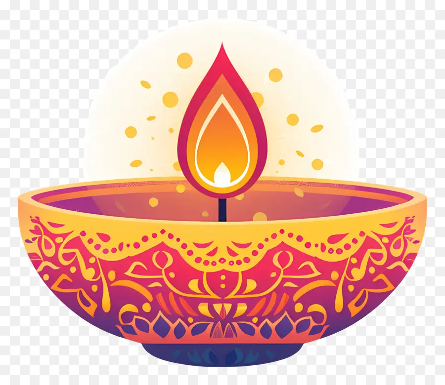 Diwali Diya，Diya Dekoratif PNG