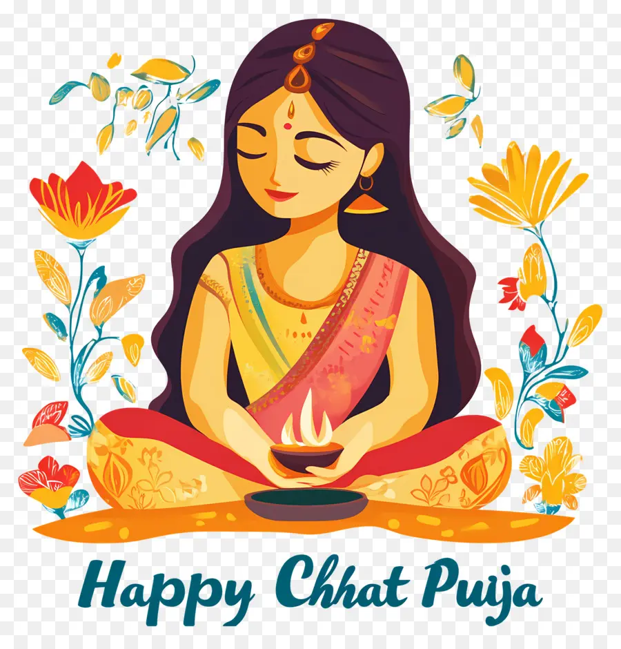 Selamat Chhat Puja，Wanita Meditasi PNG