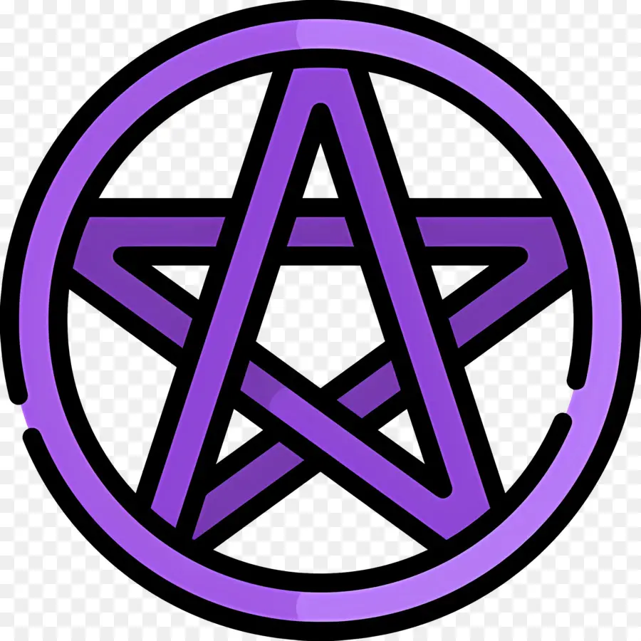 Simbol Pentagram，Pentagram Ungu PNG