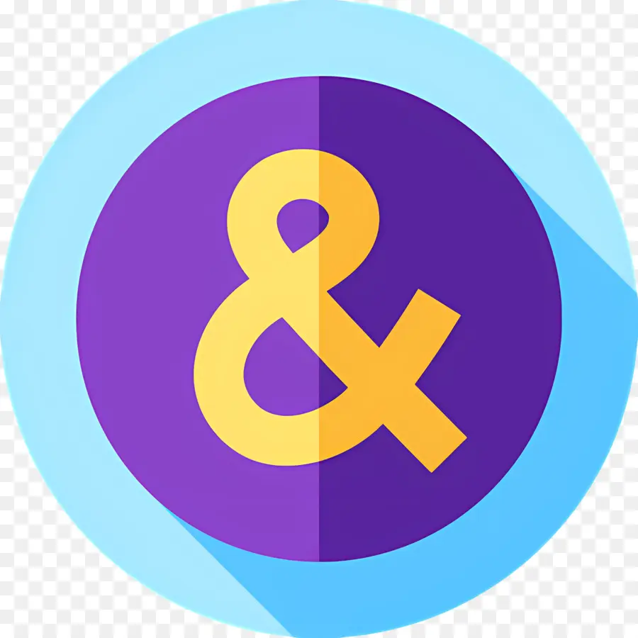 Simbol Ampersand，Ampersand Ungu PNG