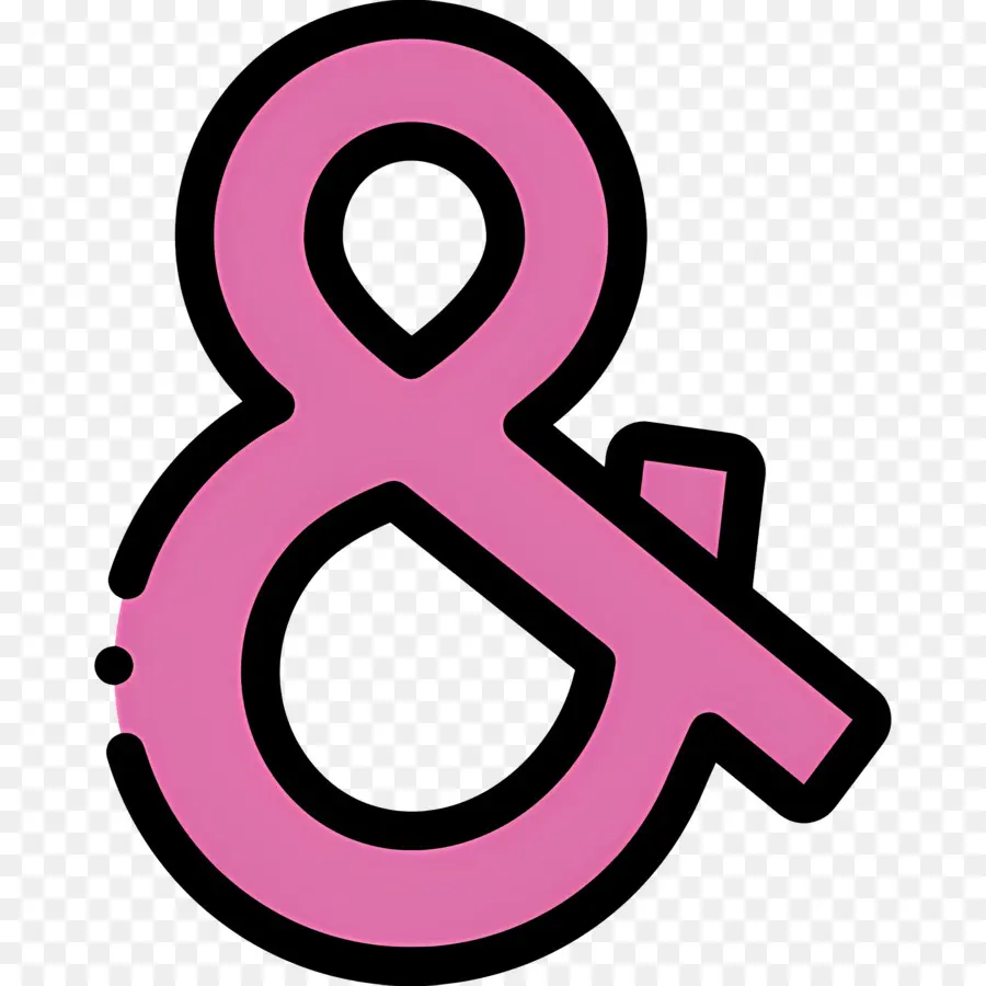 Simbol Ampersand，Ampersand Merah Muda PNG