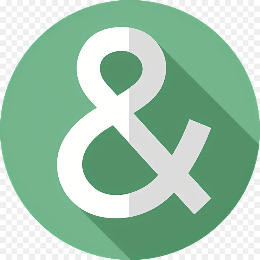 Simbol Ampersand，Ampersand Hijau PNG